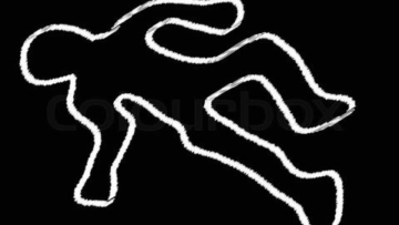 Chalk outline of body with plackards clipart 10